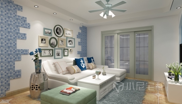 90㎡/兩室一廳一衛/地中海