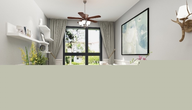 50㎡/一室一廳一衛(wèi)/美式