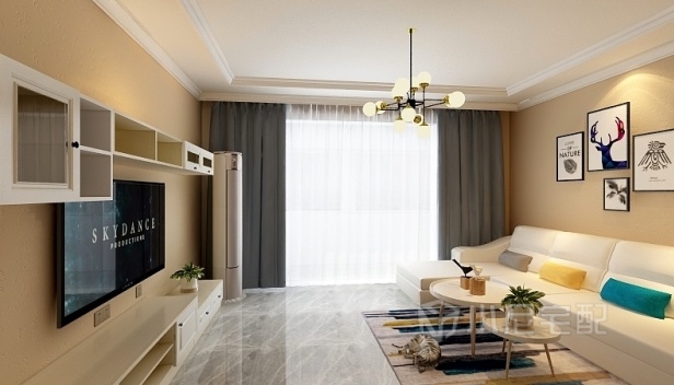 120㎡/兩室一廳兩衛/簡約